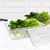 NNEAGS 100mm Clear Gastronorm GN Pan 1/2 Food Tray Storage Bundle of 6 with Lid