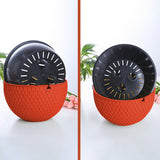 NNEAGS Red Medium Hanging Resin Flower Pot Self Watering Basket Planter Outdoor Garden Decor