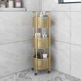 NNEAGS 2X 3 Tier Bathroom Shelf Multifunctional Storage Display Rack Organiser with wheels