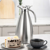 NNEAGS 2X 2.0L Silver Color 3-Layer Inner Stainless Steel, Vacuum Insulated and Outer Stainless Steel Thermal Flask