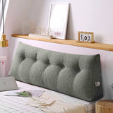 NNEAGS 2X 180cm Grey Triangular Wedge Bed Pillow Headboard Backrest Bedside Tatami Cushion Home Decor