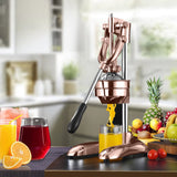 NNEAGS Stainless Steel Manual Juicer Hand Press Juice Extractor Squeezer Lemon Orange Citrus Gold