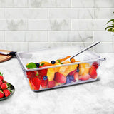 NNEAGS 150mm Clear Gastronorm GN Pan 1/2 Food Tray Storage Bundle of 4