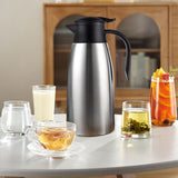 NNEAGS 2X 2.0L Silver Color 3-Layer Stainless Steel Vacuum Durable Thermal Flask