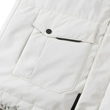 NNEAGS abbee White 2XL Winter Fur Hooded Down Jacket Stylish Lightweight Quilted Warm Puffer Coat