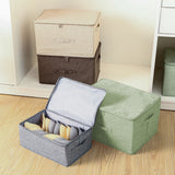NNEAGS 2X Green Large Portable Double Zipper Storage Box Moisture Proof Clothes Basket Foldable Home Organiser