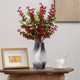 NNEAGS 26cm Glass Vase Grey with Beautiful glass Bubble Texture Art Vases