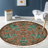 NNEAGS 90cm Mandala Round Area Thick Anti-slip Doormat, Home Decor