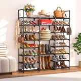NNEAGS 21-Shelf Tier Shoe Storage Shelf Space-Saving Caddy Rack Organiser with Handle