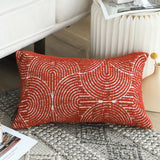 NNEAGS 30cm Cinnabar Pillow Perfect Burnt Indoor/Outdoor Corded Throw Orange Set Lumbar Throw Pillow