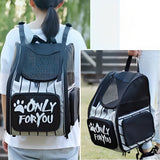 NNEAGS 2X Black Pet Carrier Backpack Breathable Mesh Portable Safety Travel Essentials Outdoor Bag
