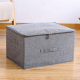 NNEAGS 2X Grey Large Portable Double Zipper Storage Box Moisture Proof Clothes Basket Foldable Home Organiser
