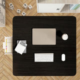 NNEAGS Black Portable Floor Table Small Square Space-Saving Mini Desk Home Decor