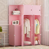 NNEAGS 10 Cubes Princess Design Portable Wardrobe Divide-Grid Modular Storage Organiser Foldable Closet