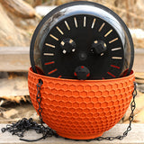 NNEAGS Red Medium Hanging Resin Flower Pot Self Watering Basket Planter Outdoor Garden Decor