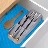 NNEAGS 2X 50x300cm Blue Kitchen Shelf Drawer Cabinet Multi Use Liner Non Slip Mat