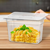 NNEAGS 200mm Clear Gastronorm GN Pan 1/3 Food Tray Storage Bundle of 4 with Lid