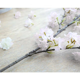 NNEAGS 10X Artificial Silk Flower Fake Cherry Blossom Bouquet Table Decor White