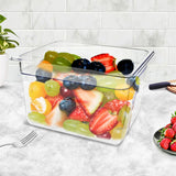 NNEAGS 200mm Clear Gastronorm GN Pan 1/2 Food Tray Storage Bundle of 6