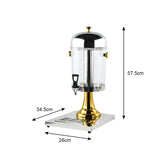 NNEAGS 2X Single 8L Stainless Steel Dispenser Beverage Juicer Transparent Commercial Drink Container Jug