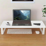 NNEAGS 2X 40cm White Computer Monitor Elevated Stand Desktop Support Station Rack