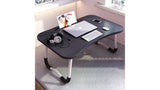 NNECN Portable Folding Laptop Bed Tray Table Lap Desk Notebook Breakfast Cup Slot