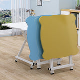 NNEAGS 2X Black Minimalist Cat Ear Folding Table Indoor Outdoor Portable Stall Desk Home Decor