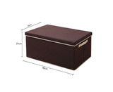 NNEAGS Medium Coffee Non-Woven Diamond Quilt Grid Fabric Storage/Organizer Box