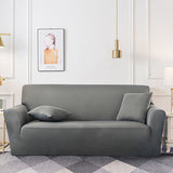NNEAGS 4-Seater Grey Sofa Cover Couch Protector High Stretch Lounge Slipcover Home Decor