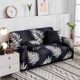 NNEAGS 3-Seater Leaf Design Sofa Cover Couch Protector High Stretch Lounge Slipcover Home Decor