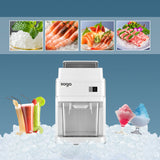 NNEAGS 2X 300 Watts Electric Ice Shaver Crusher Slicer Snow Cone Maker Commercial Tabletop Machine 120kgs/h White