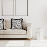 NNEAGS 45cm Pillow French Cover Style Floral Jacquard Woven Decorative Fringe Throw Pillow