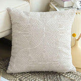NNEAGS 2X 50cm Gray Pillow Basic Square Stylish Geometric Plush Solid Decorative Covers Throw Pillow