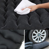 NNEAGS Black Ripple Inflatable Car Mattress Portable Camping Air Bed Travel Sleeping Kit Essentials