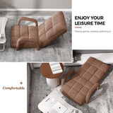 NNEAGS 2X Foldable Lounge Cushion Adjustable Floor Lazy Recliner Chair with Armrest Coffee