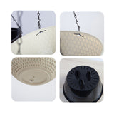 NNEAGS 2X White Small Hanging Resin Flower Pot Self Watering Basket Planter Outdoor Garden Decor