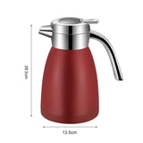 NNEAGS 2X 2.2L Stainless Steel Kettle Insulated Vacuum Flask Water Coffee Jug Thermal Red