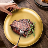 NNEAGS 17cm Premium Gold Grilling Plate - Durable, Heat-Resistant, Perfect for BBQs and Outdoor Cooking Kitchen Essential