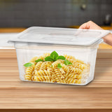 NNEAGS 150mm Clear Gastronorm GN Pan 1/3 Food Tray Storage Bundle of 2 with Lid