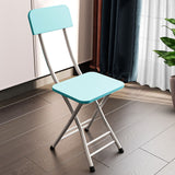 NNEAGS Blue Foldable Chair Space Saving Lightweight Portable Stylish Seat Home Decor Set of 2