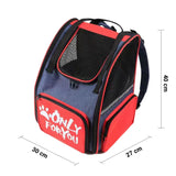 NNEAGS Red Pet Carrier Backpack Breathable Mesh Portable Safety Travel Essentials Outdoor Bag