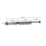 NNEAGS 2X 93.2cm Wall-Mounted Clothing Dry Rack Retractable Space-Saving Foldable Hanger