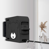 NNEAGS 2X 160mm Wall-Mounted Clothes Line Dry Rack Retractable Space-Saving Foldable Hanger Black