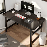NNEAGS 120x60cm Walnut Foldable Computer Study Table Easy Assembly Desk No Chair