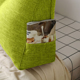 NNEAGS 2X 180cm Green Triangular Wedge Bed Pillow Headboard Backrest Bedside Tatami Cushion Home Decor