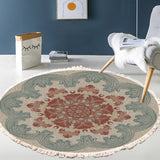 NNEAGS 90cm Mandala Round Rug Boho Design Hippie Area Rug Anti-slip Doormat, Home Decor