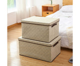 NNEAGS 2X Small Beige Non-Woven Diamond Quilt Grid Fabric Storage/ Organizer Box