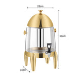 NNEAGS Stainless Steel 12L Beverage Dispenser Hot and Cold Juice Water Tea Chafer Urn Buffet Drink Container Jug with Gold Accents