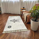 NNEAGS 90cm Woven Minimalist Bedroom Area Rug Carpet, Home Decor