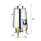 NNEAGS Stainless Steel Dispenser Beverage Juicer Commercial Buffet Drink Container Jug with Side Handles